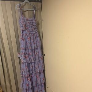 City Studio Lavender Floral Maxi Dress